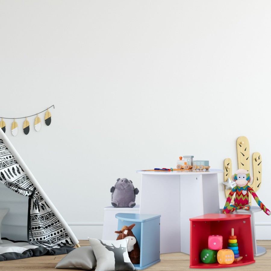 Relaxdays Kindersitzgruppe Mit 4 Hockern Clearance