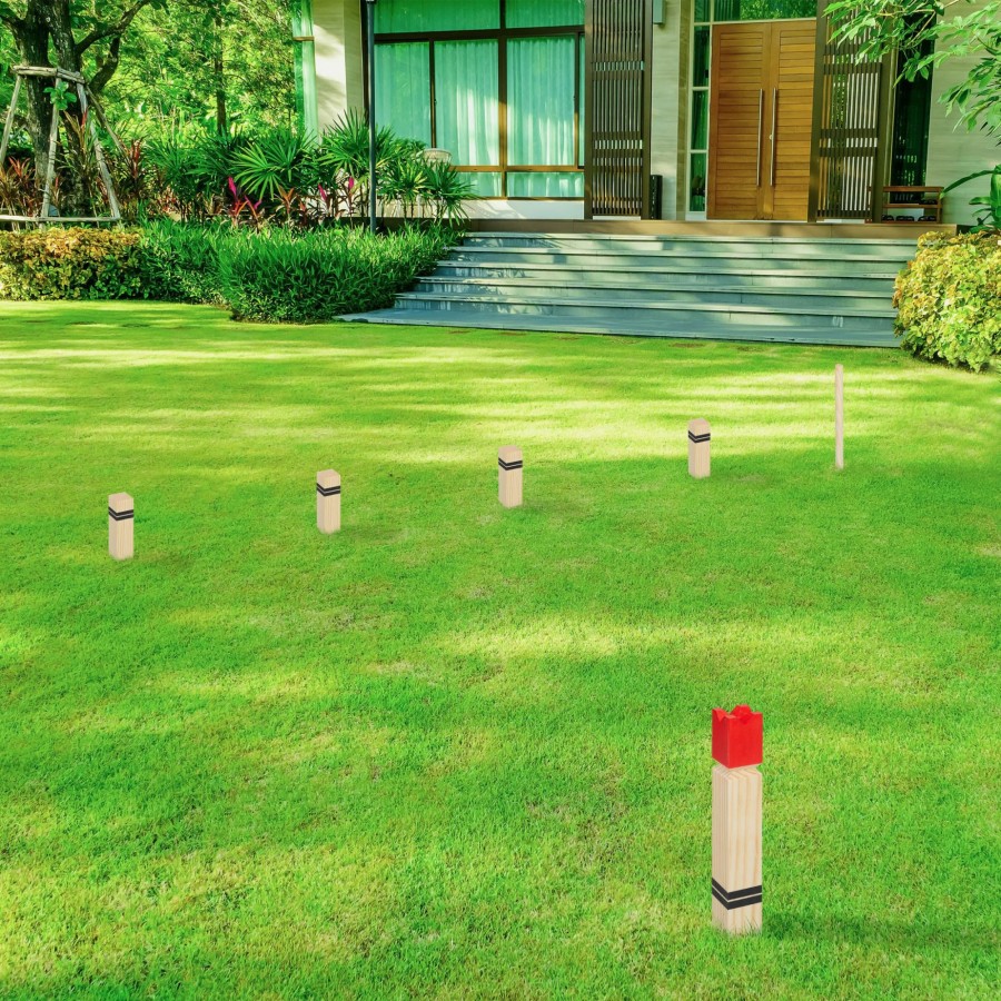 Relaxdays Kubb-Wikingerspiel Aus Holz Hot