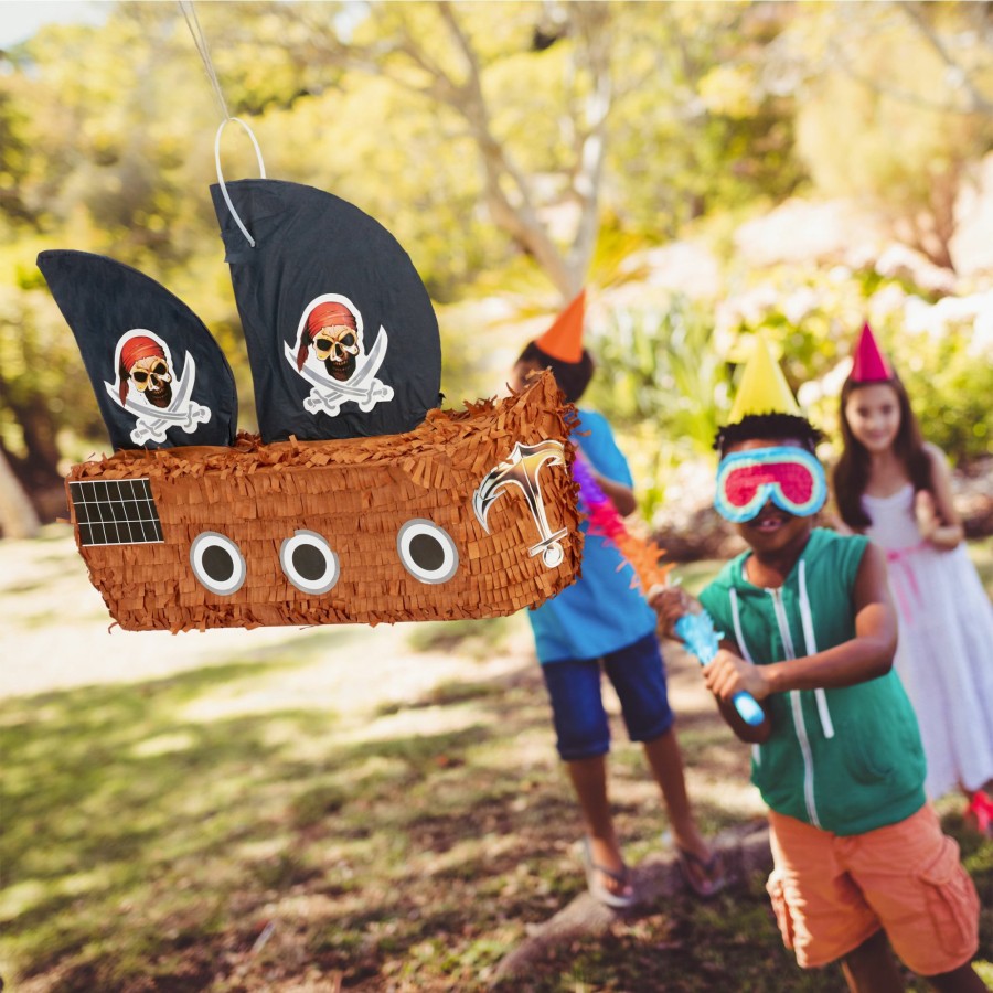 Relaxdays Piratenschiff-Pinata-Set Mit Konfetti Clearance