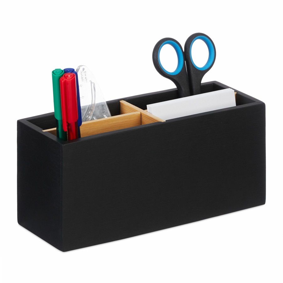 Relaxdays Schreibtisch-Organizer Aus Bambus Mit 4 Fachern Wholesale