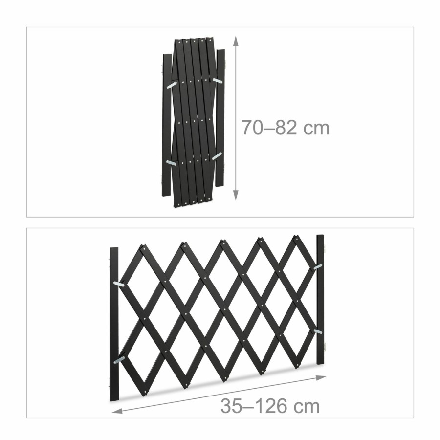 Relaxdays Ausziehbares Sicherheitstor Aus Schwarzem Bambus Wholesale
