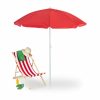 Relaxdays Roter Sonnenschirm 160 Cm New