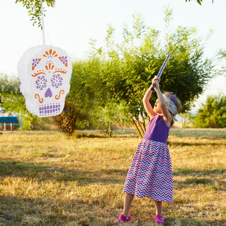 Relaxdays Pinata Mexikanischer Totenkopf Mit Goldenen Munzen Online