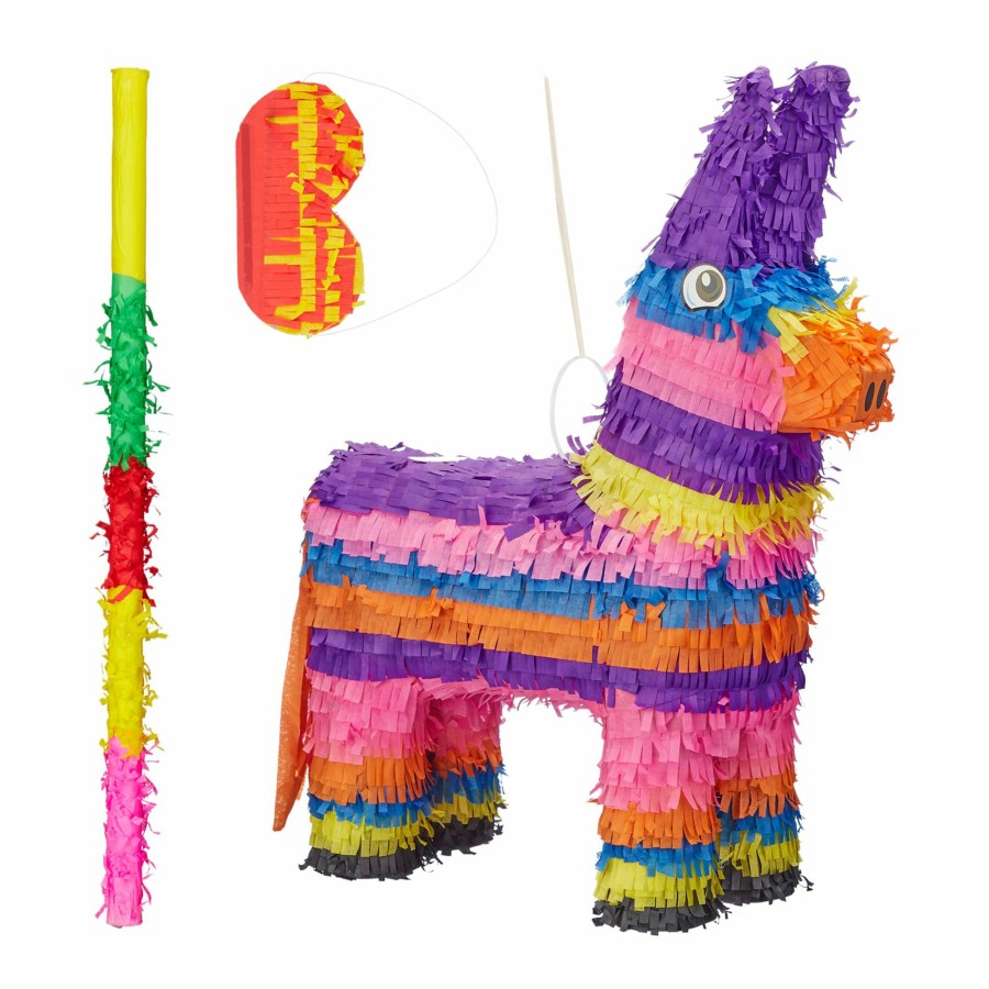 Relaxdays Esel Pinata 3-Teiliges Set Clearance