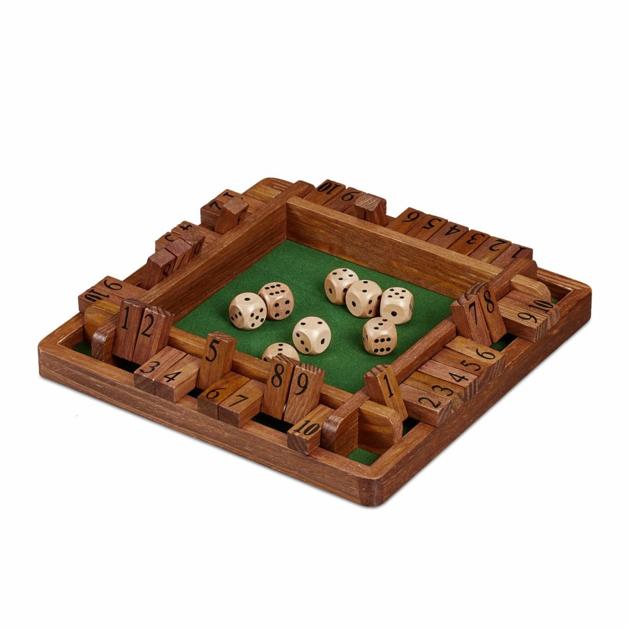 Relaxdays Shut The Box-Spiel Fur 4 Spieler Online