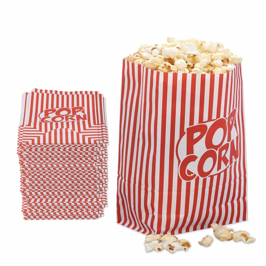 Relaxdays 48X Gestreifte Retro-Popcorntuten Online