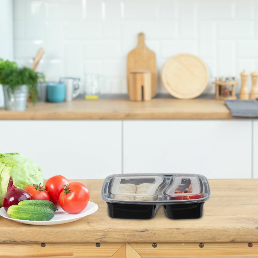 Relaxdays Set Mit 10 Mealprep-Boxen, 2 Facher Clearance