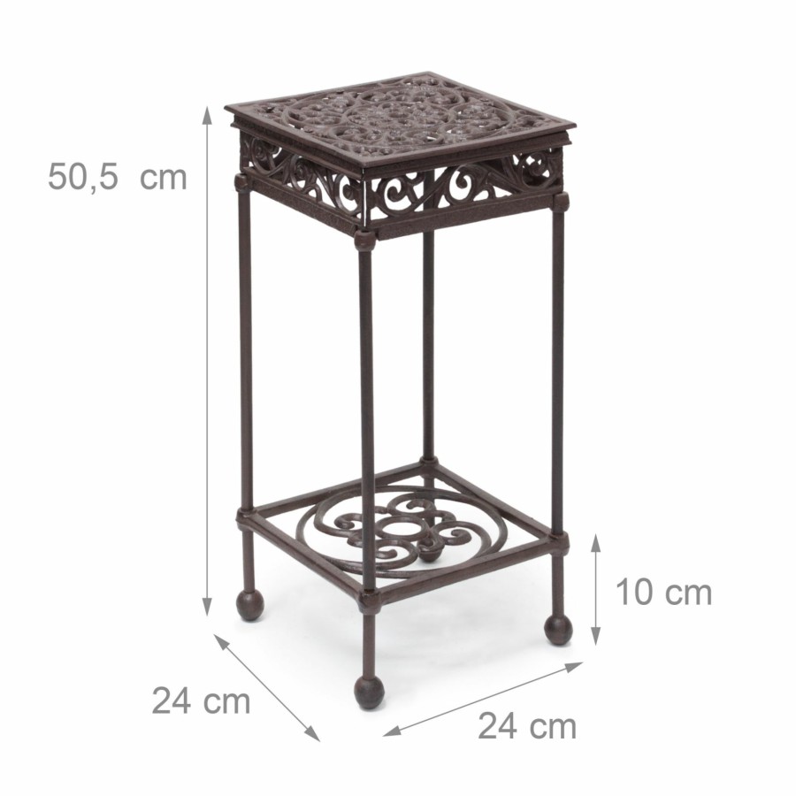 Relaxdays Quadratischer Blumenstander Clearance