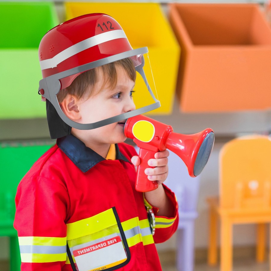 Relaxdays Set Mit 4 Feuerwehrhelmen Fur Kinder Online