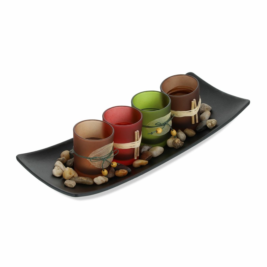 Relaxdays Teelichthalter-Set Mit Tablett Wholesale