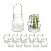 Relaxdays Set Mit 12 Glaslaternen Silber/Gold Clearance