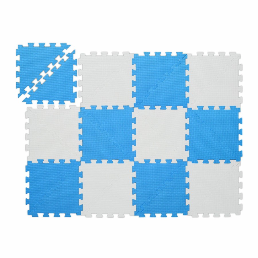 Relaxdays Blau-Weise Puzzle-Spielmatte Clearance