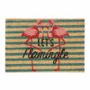 Relaxdays Flamingos Let'S Flamingle Fusmatte Aus Kokosfaser Hot