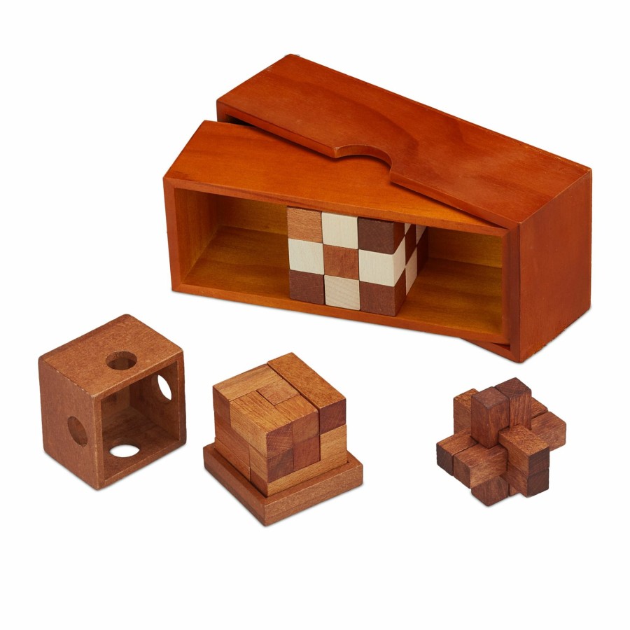 Relaxdays Holz-Puzzle-Set-Box Online