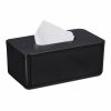 Relaxdays Schwarze Taschentuchbox Mit Bambusdeckel Clearance