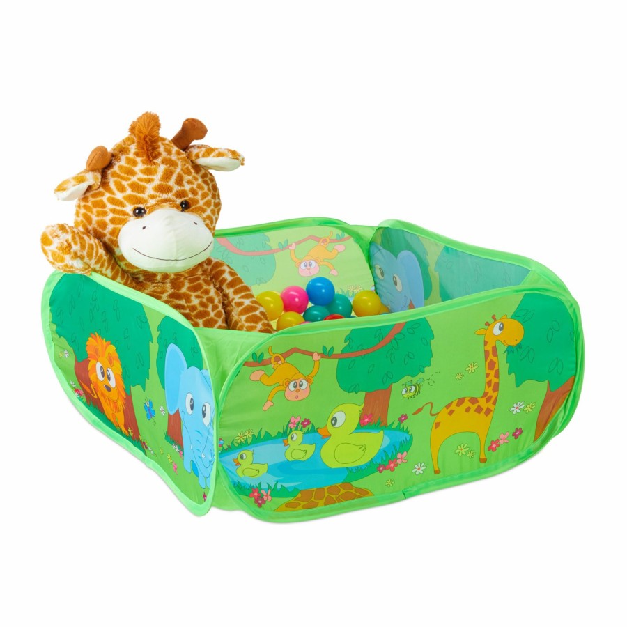 Relaxdays Baby-Ballebad Mit 50 Ballen Zoo Hot