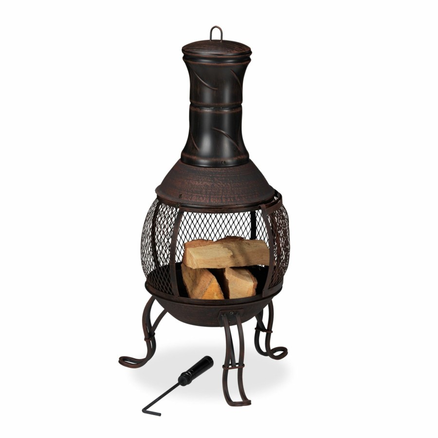 Relaxdays Chiminea In Rotbronze Wholesale