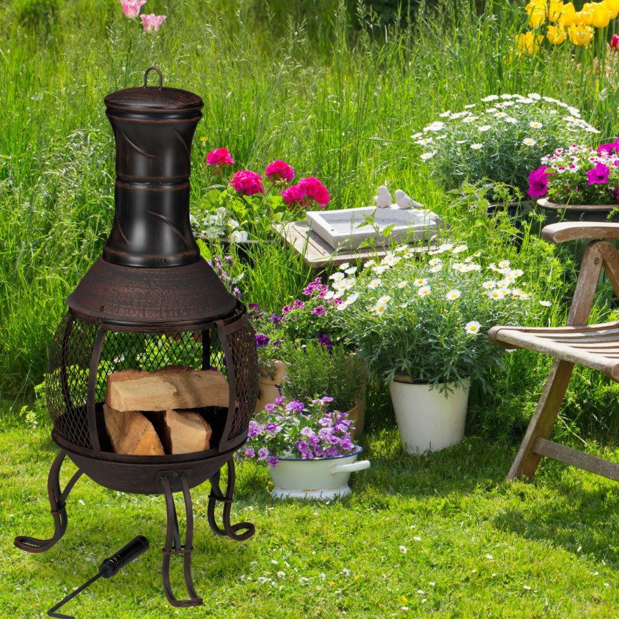 Relaxdays Chiminea In Rotbronze Wholesale