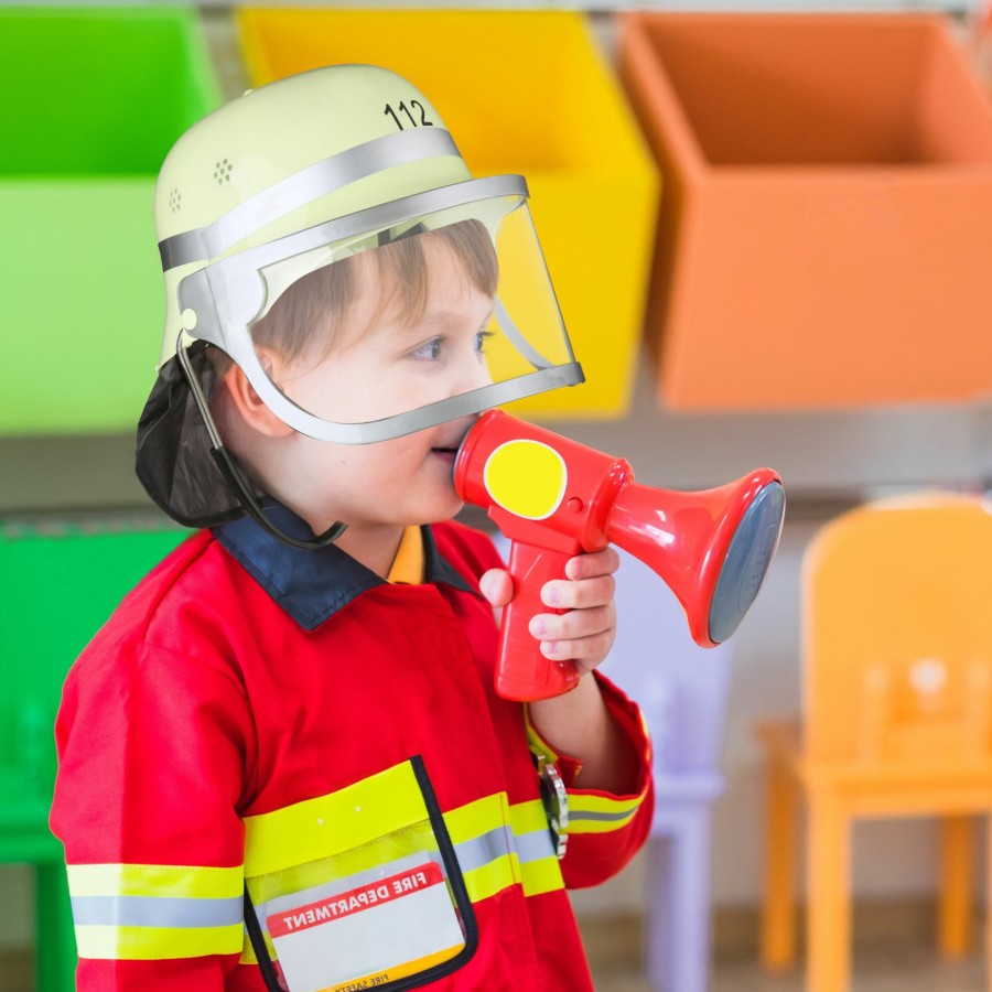 Relaxdays Set Mit 4 Feuerwehrhelmen Fur Kinder Best