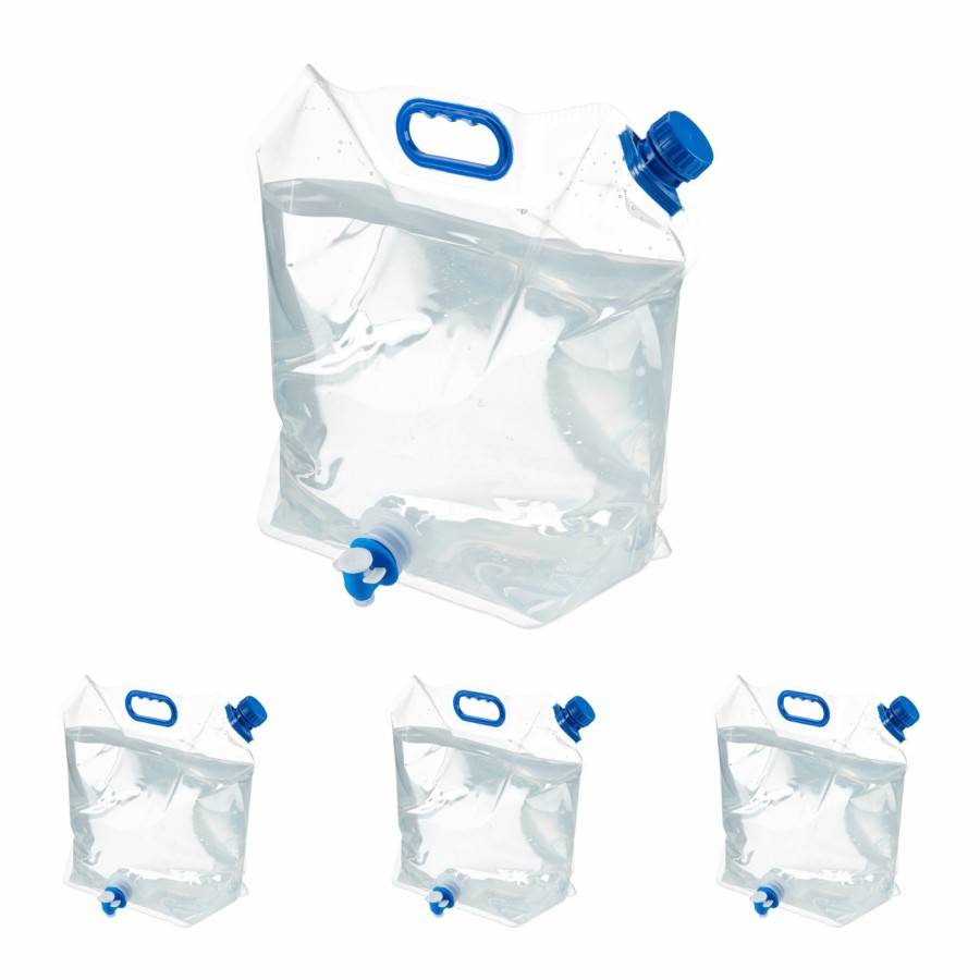 Relaxdays Set Mit 4 Faltbaren Wasserkanistern 10 L Online