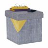 Relaxdays Hocker Mit Staufach In Grau Wholesale