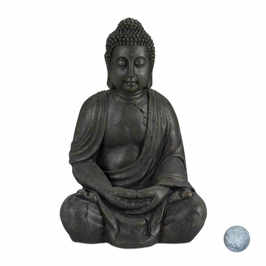 Relaxdays Buddhafigur Aus Keramik 70 Cm Best