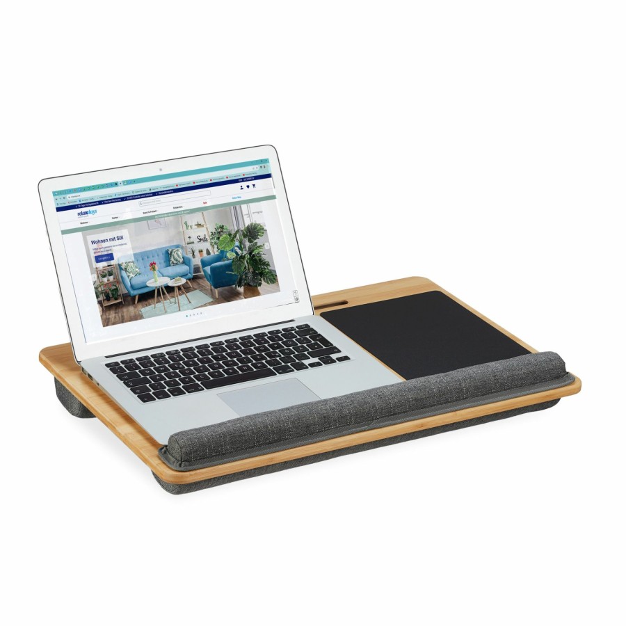 Relaxdays Laptop-Tablett Aus Bambus Online