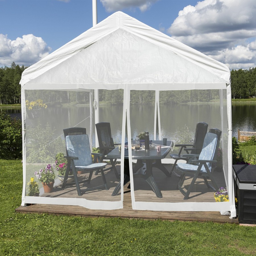 Relaxdays Moskitonetz Fur 3X3M Pavillon Weis Best