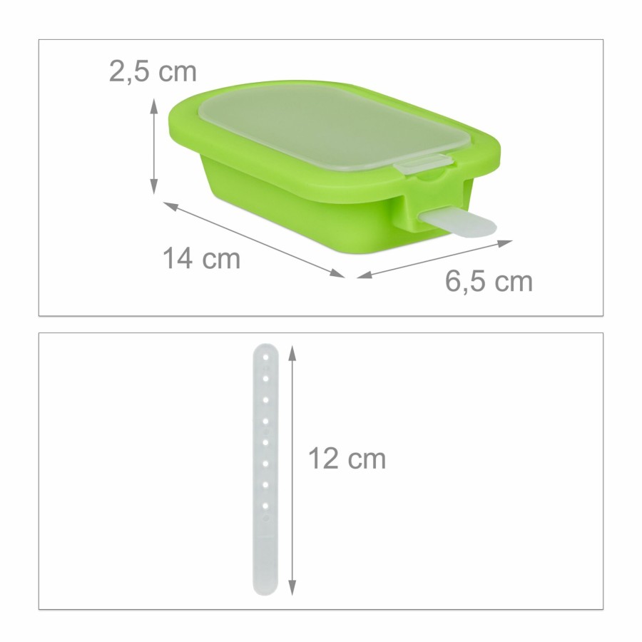 Relaxdays Set Mit 10 Eis Am Stiel-Formen Aus Silikon New
