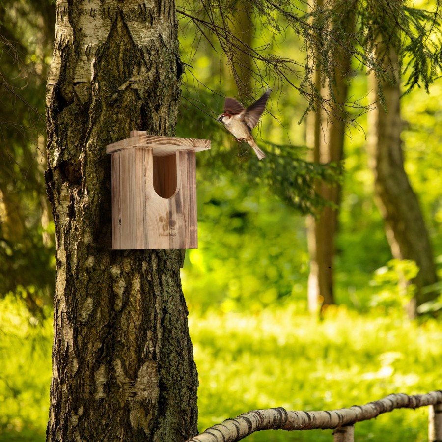 Relaxdays Nistkasten Aus Geflammtem Naturholz Online