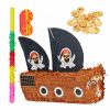 Relaxdays Piratenschiff-Pinata-Set Mit Goldenen Munzen Clearance