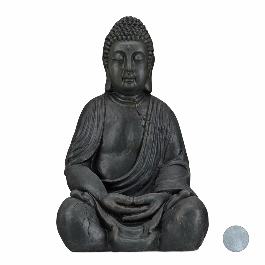 Relaxdays Buddha-Figur Aus Keramik 50 Cm Clearance