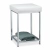 Relaxdays Weiser Gepolsterter Hocker Mit Ablage White / Silver Hot