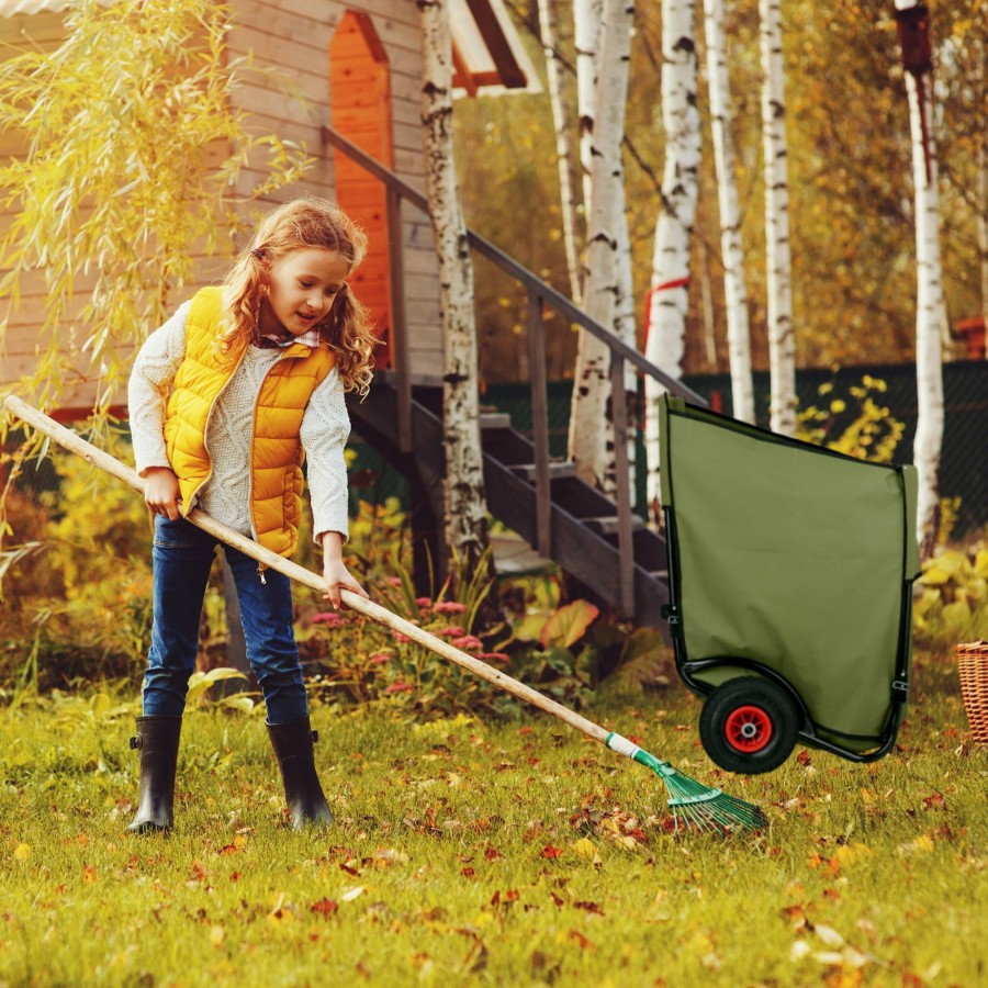 Relaxdays Garten-Mullwagen Faltbar 160 L New