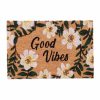 Relaxdays Geblumte Fusmatte „Good Vibes" Aus Kokosfaser Online