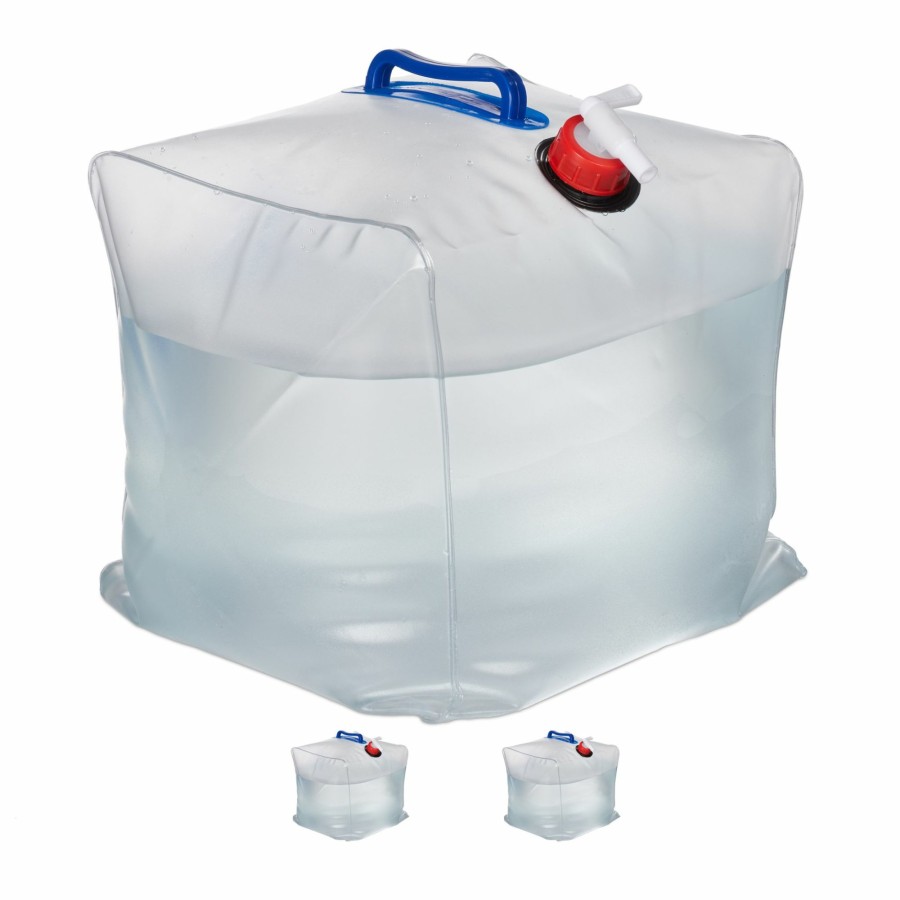 Relaxdays Set Mit 3 Faltbaren Wasserkanistern 20 L Best