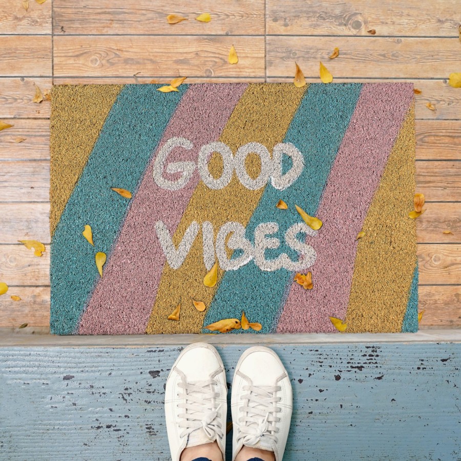 Relaxdays Bunte Streifen-Fusmatte Von Good Vibes Online