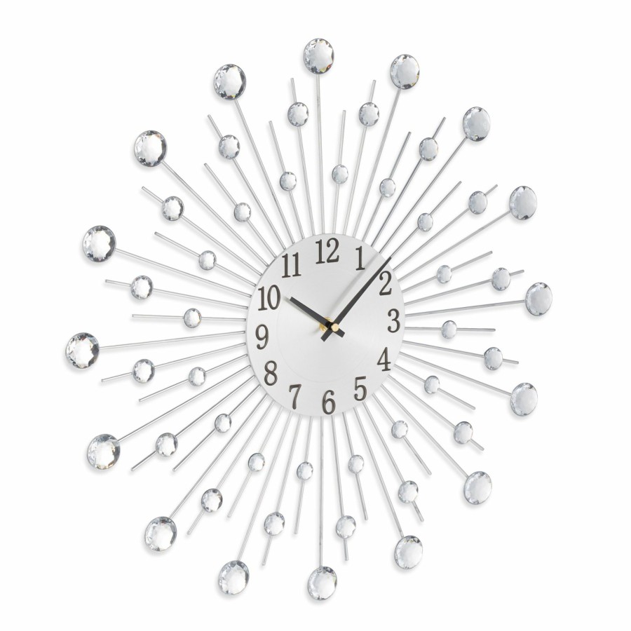 Relaxdays Wanduhr Mit Glitzersteinen O 50Cm Hot