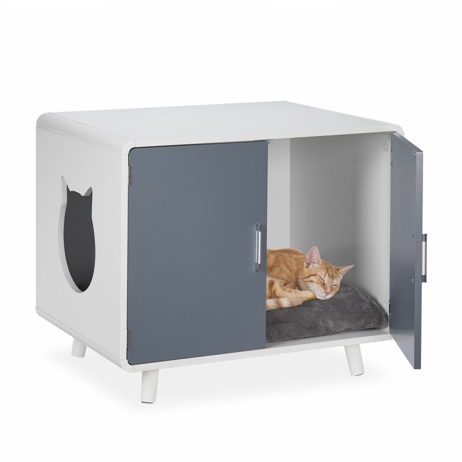 Relaxdays Katzenschrank Mit Turen Hot