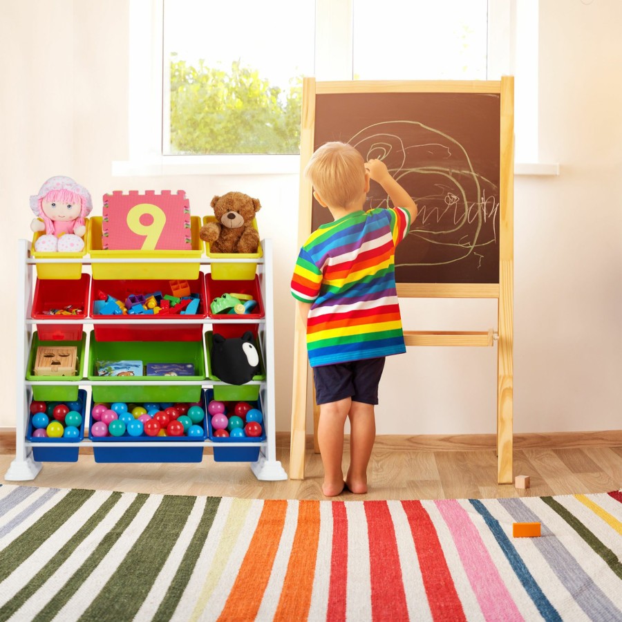 Relaxdays Weises Kinderregal, Bunte Boxen Online