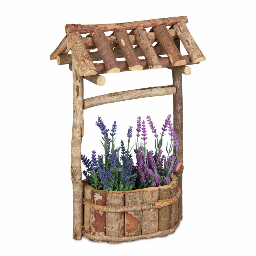 Relaxdays Pflanzgefas Aus Holz Als Gartenbrunnen Clearance