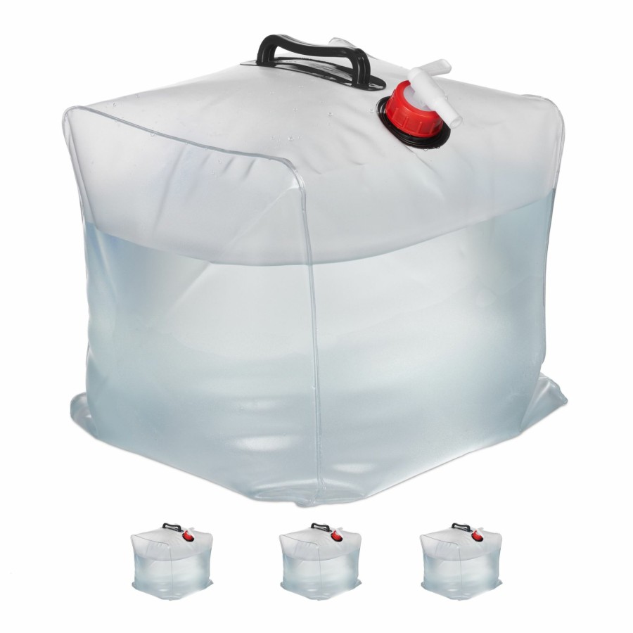 Relaxdays Set Mit 4 Faltbaren Wasserkanistern 20 L Clearance