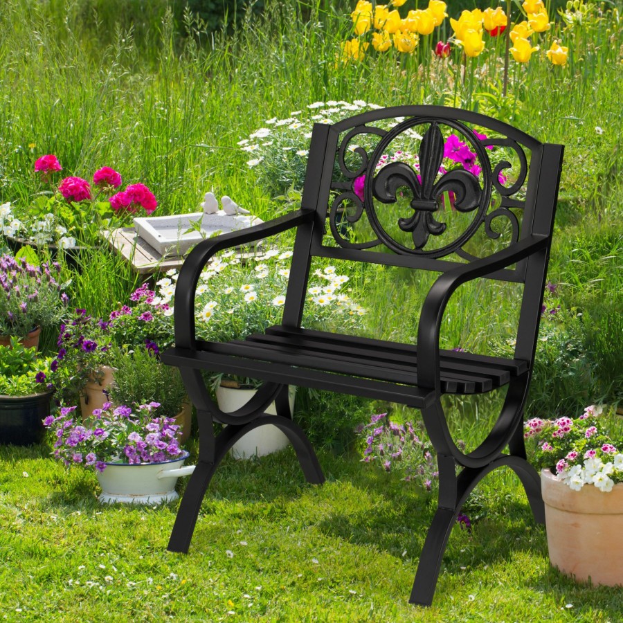 Relaxdays Antik Aussehender Gartenstuhl Aus Metall Clearance