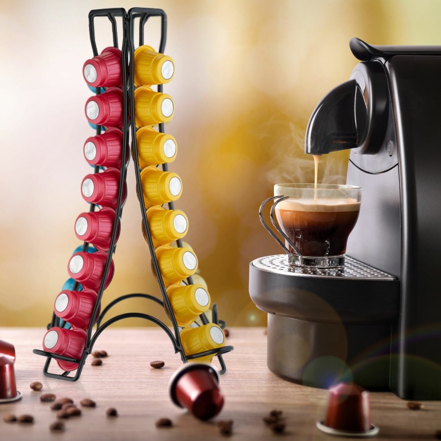 Relaxdays Nespresso-Kaffeepadhalter In Schwarz Clearance