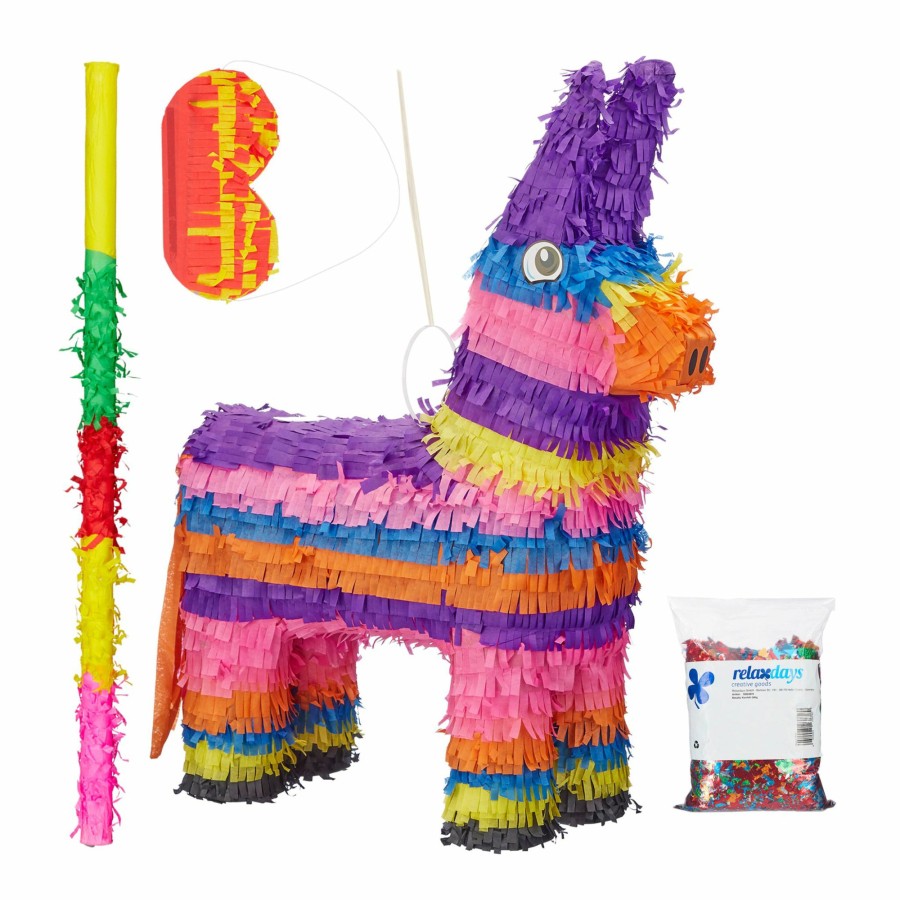 Relaxdays Helles Esel-Pinata-Set Mit Konfetti Online