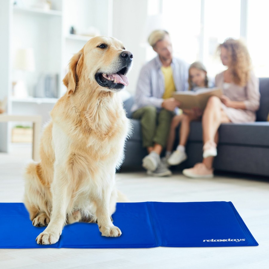 Relaxdays Hundekuhlmatte Blau Online