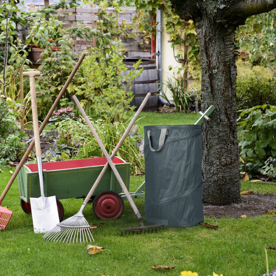 Relaxdays Set Mit 2 Pop-Up-Gartensacken, 120 L, Grau Wholesale