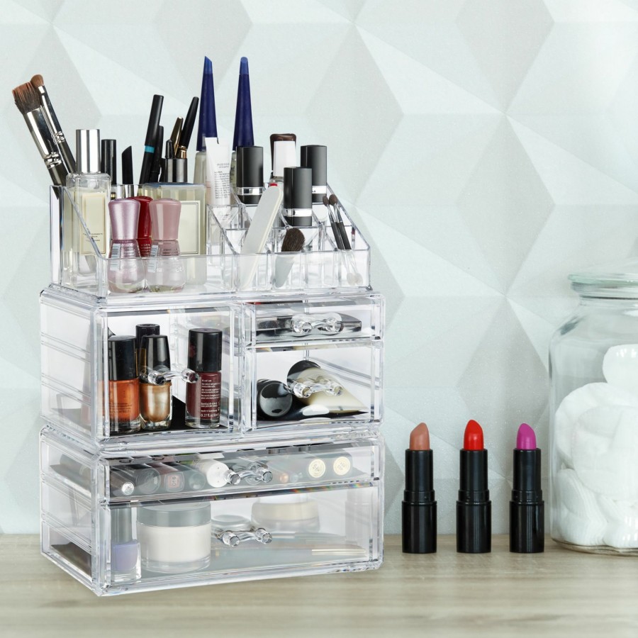 Relaxdays Make-Up-Organizer Aus Acryl Mit 21 Fachern Clearance