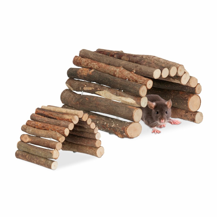 Relaxdays 2Er Set Nagetierbrucke Aus Holz New