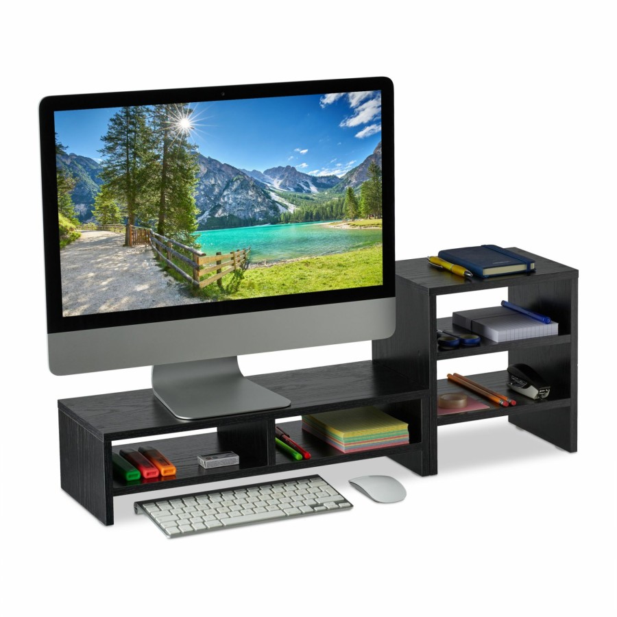 Relaxdays Monitorstander Mit Ablage Wholesale